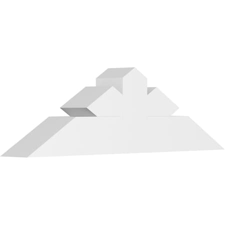 Ekena Millwork Saratoga Architectural Grade PVC Gable Bracket, 48"W x 14"H x 6"D x 6"F, 7/12 Pitch GBP048X14X0606SAR00